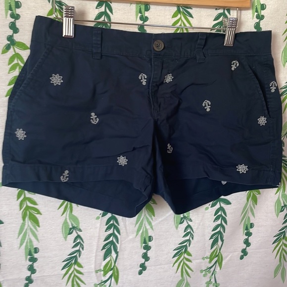 Size 6 Navy Anchor Shorts D2 - Picture 2 of 5